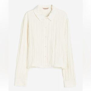 Cream Button-Up Blouse